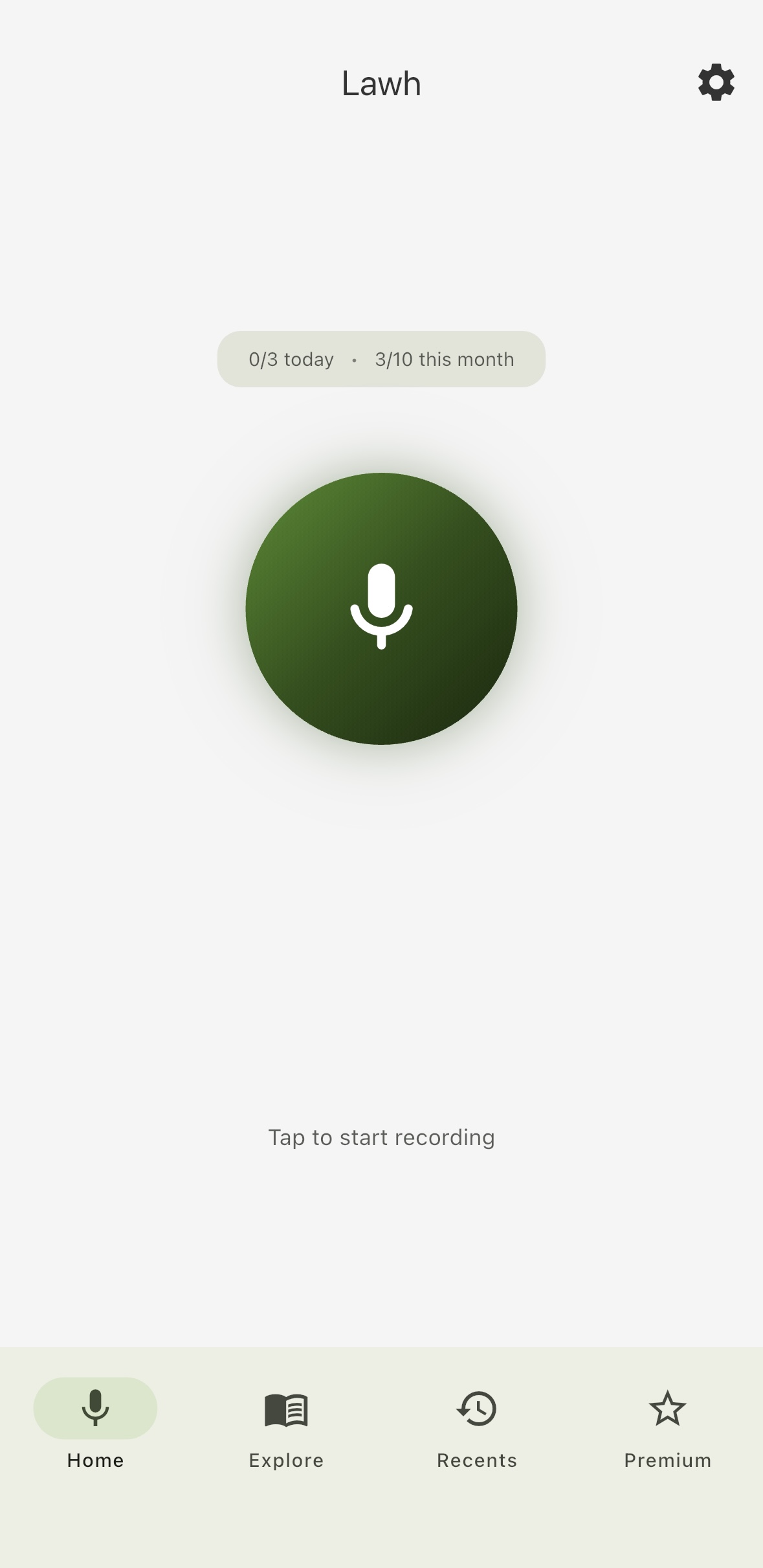 Lawh app home screen